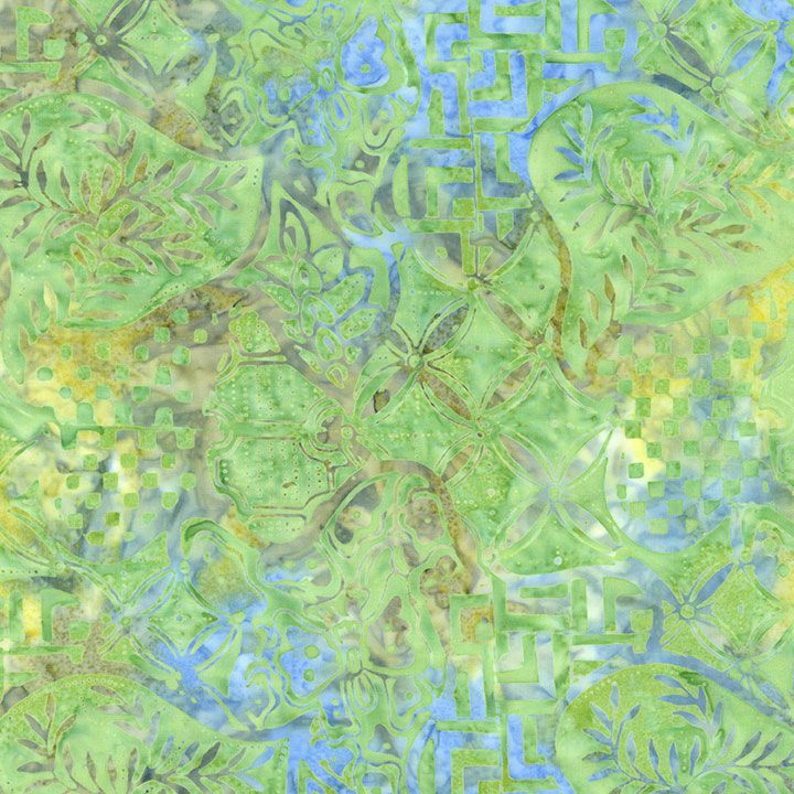 Batiks - Tonga - Cotton Fabric - Limelight