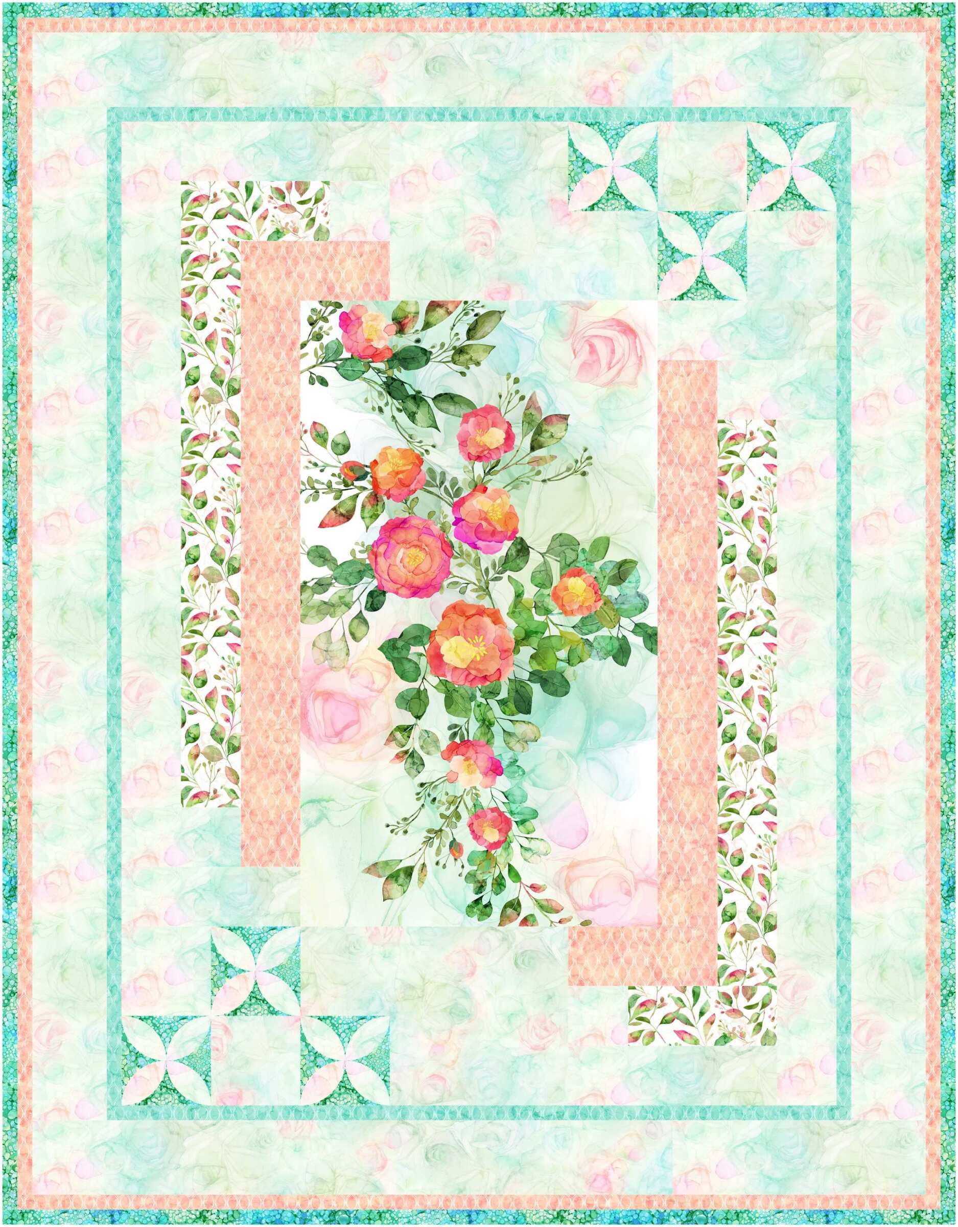 Quilt Pattern - Veranda Trellis - Panel Pattern