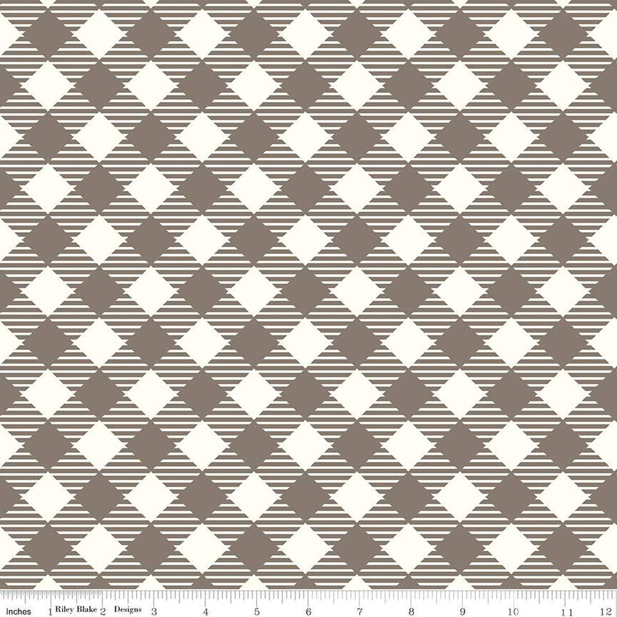 Bee Ginghams – Wide Back Quilting Fabric – Pebble - 108"