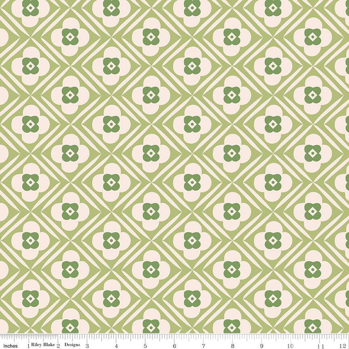 Bee Plaids – Wide Back Quilting Fabric – Hugs - Lettuce - 108"