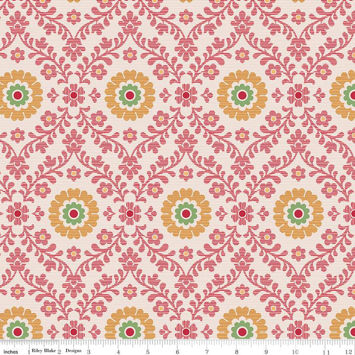 Piece and Plenty – Wide Back Quilting Fabric - Wallpaper - Marigold - 108"