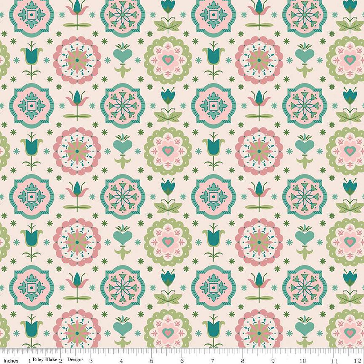 Piece and Plenty – Wide Back Quilting Fabric - Spring Charm - Lagoon - 108"