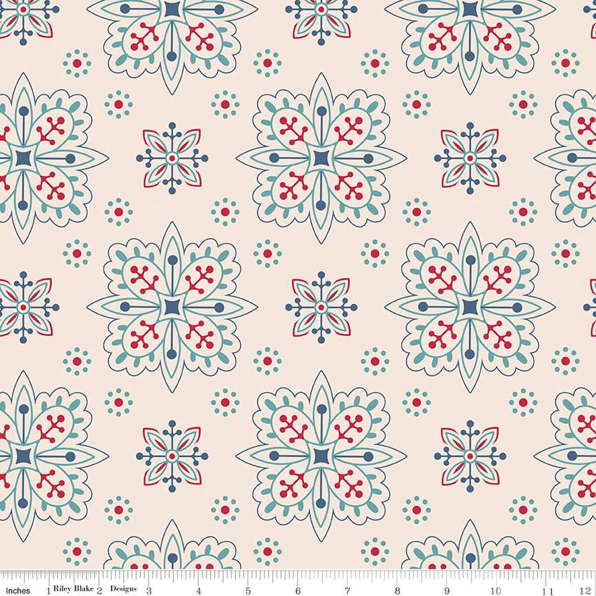 Americana – Wide Back Quilting Fabric - Parade - Raindrop - 108"