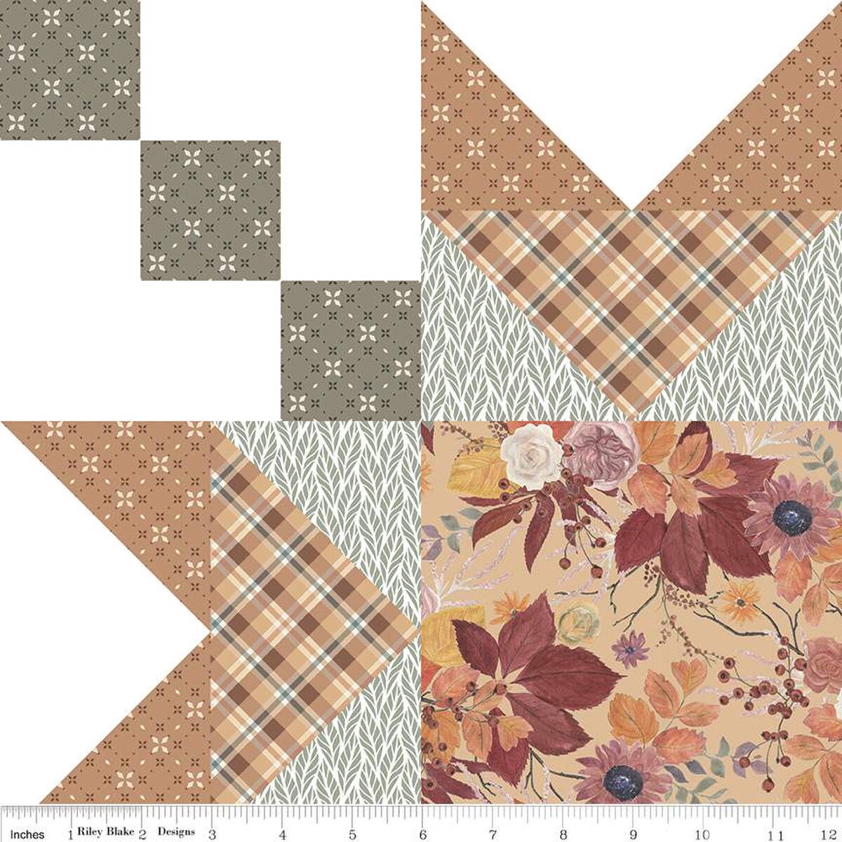 Evening on the Prairie – Wide back Quilting Cotton Fabric – Garden - Cloud