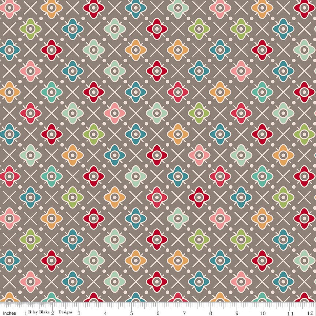 Farmer's Daughter – Wide Back Quilting Fabric – Flower Patch - Rustic - 108"