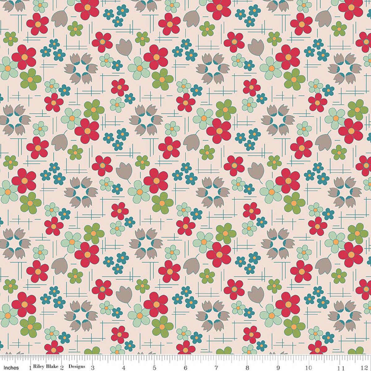 Farmer's Daughter – Wide Back Quilting Fabric – Daisy - Raindrop - 108"