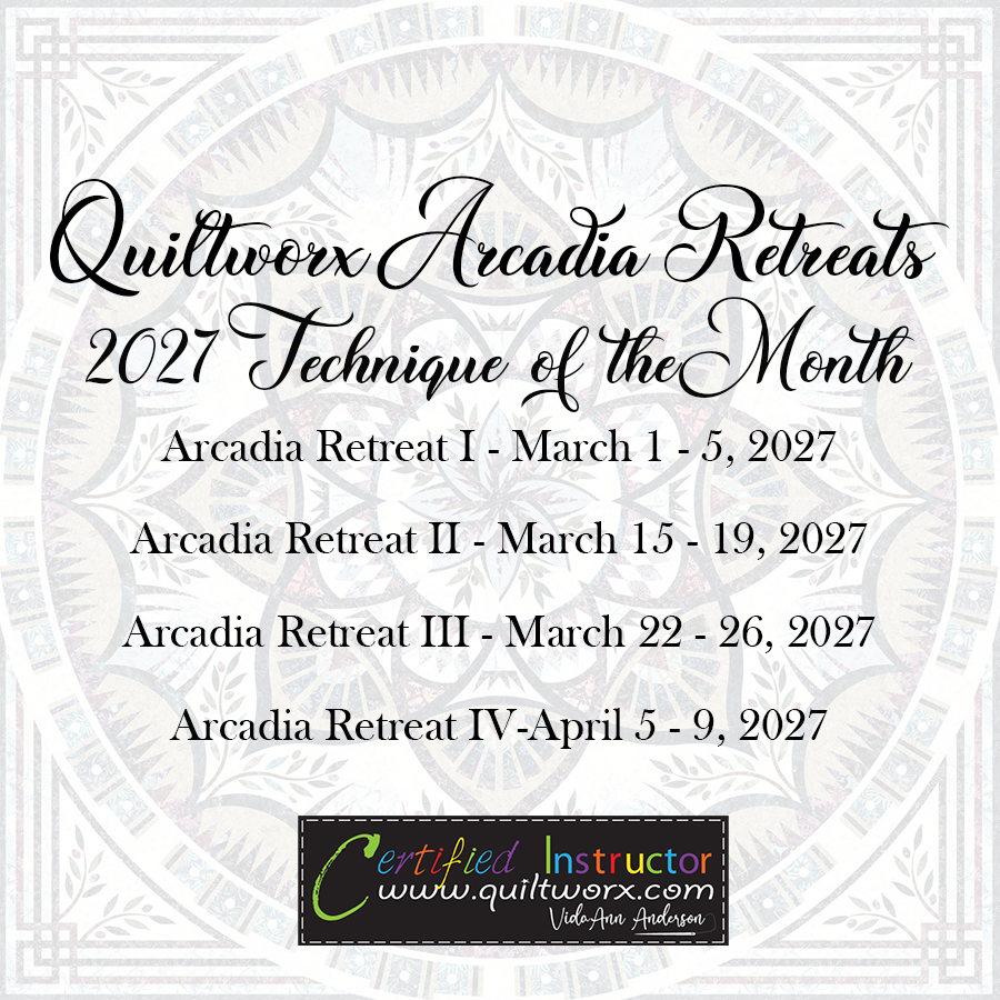 2027 Quiltworx Arcadia Retreat **DEPOSIT**