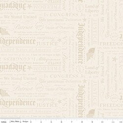 Independence - Quilting Cotton - Declaration - Cream