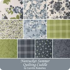 Nantucket Summer Quilt Cuddle - Cuddle Fabric - Sconset Florals - Grass