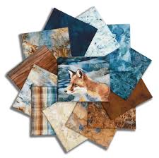Fox Den - Quilting Cotton Fabric - Smooth Texture - Dk Blue