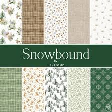 Snowbound - Quilting Cotton Fabric - Check - Green