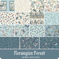Norwegian Forest - Quilting Cotton - Dots - Medium Blue