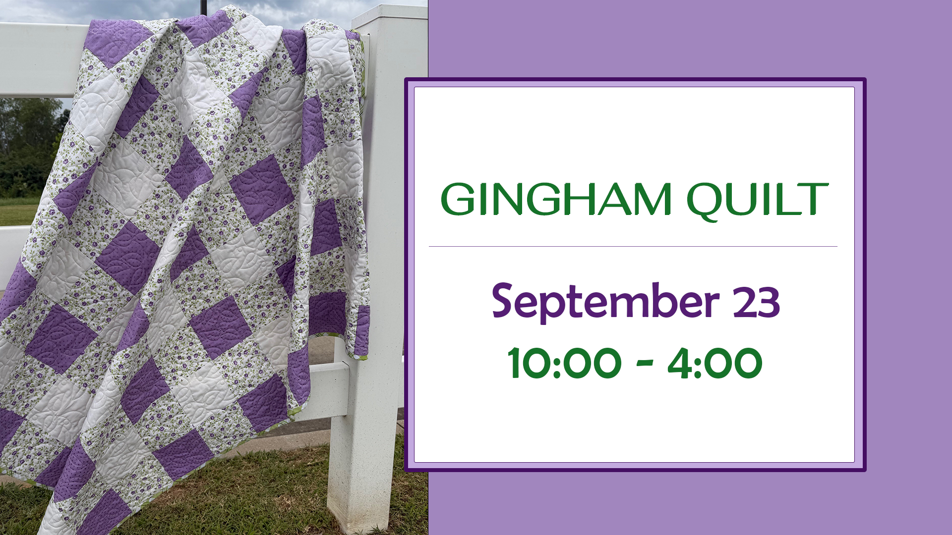 Gingham Quilt Class