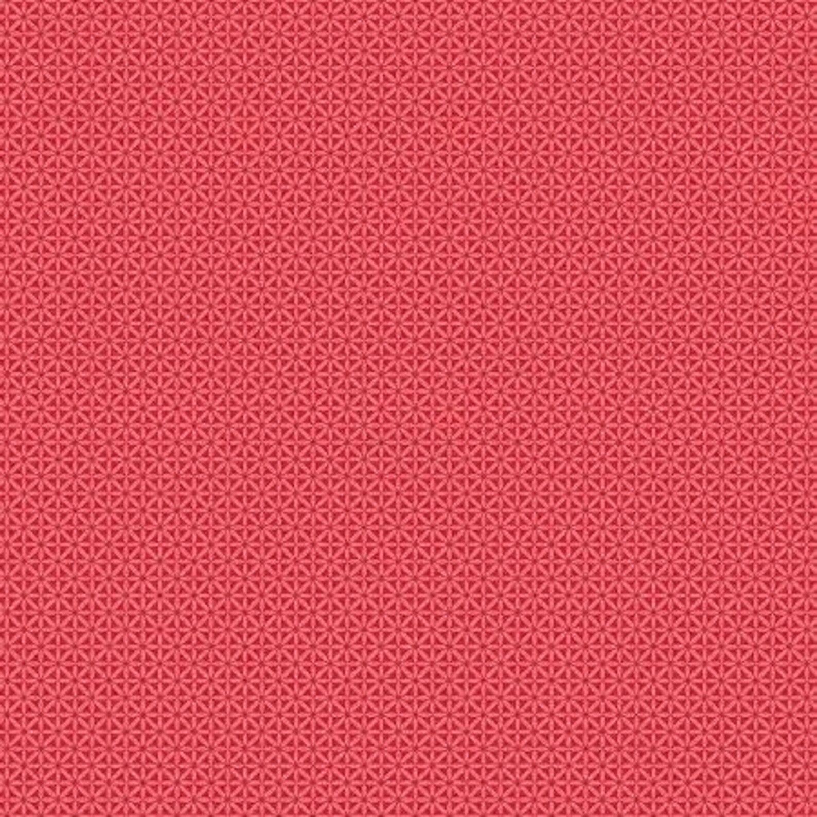 Front Porch - Cotton Fabric - Geometric -Red