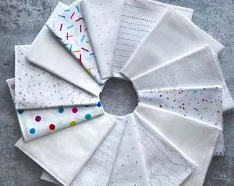Dovetail - Quilting Cotton Fabric - Spotty - White Pigment