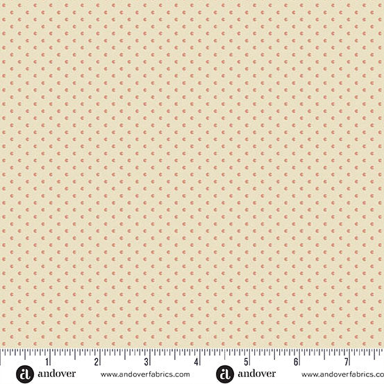 Laundry Line - Quilting Cotton Fabric - Seed Cream Seed- Cream Pink