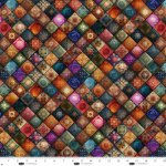 Forget Me Not – Quilting Cotton Fabric – Quilt Diamonds – Sienna