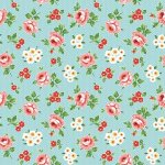Flower Market – Quilting Cotton Fabric – Hand Picked – Blue
