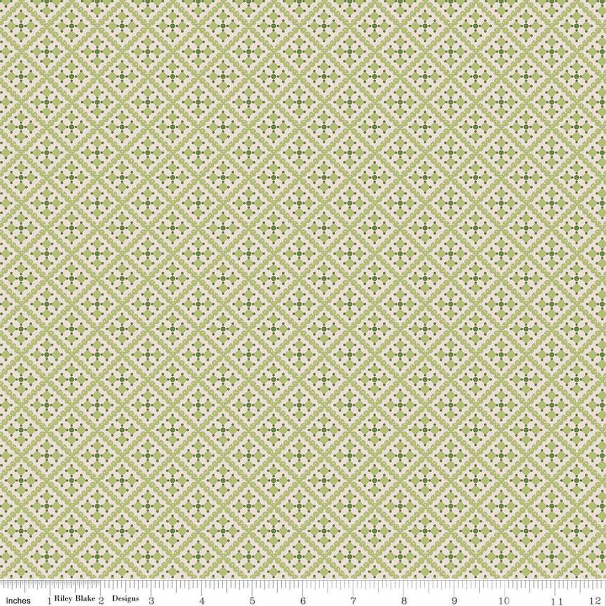 Gentler Times – Cotton Fabric – Shenanigans - Lettuce