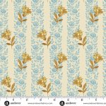 Beach House – Quilting Cotton Fabric – Floral Stripe – Cream