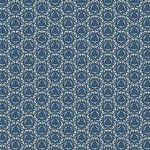 Lakeland Blues – Quilting Cotton Fabric – Tri-Damask – Dark