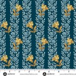 Beach House – Quilting Cotton Fabric – Floral Stripe – Blue