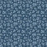 Lakeland Blues – Quilting Cotton Fabric – Elegant Rose – Dark Blue