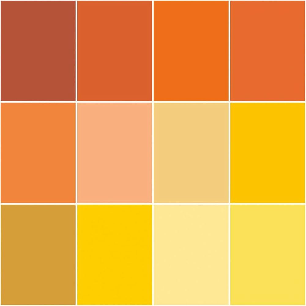 Confetti Cottons – Precut Fabric – Fat Quarter Bundle – 12 Pieces - Orange