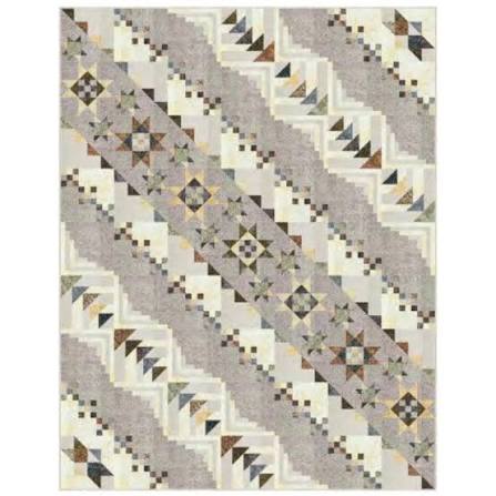 Field and Furrows - Quilt Kit - Block of The Month Quilt Kit - Neutral