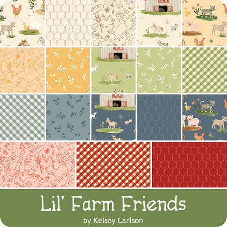 Lil' Farm Friends - Quilting Cotton Fabric - Main - Honeydew