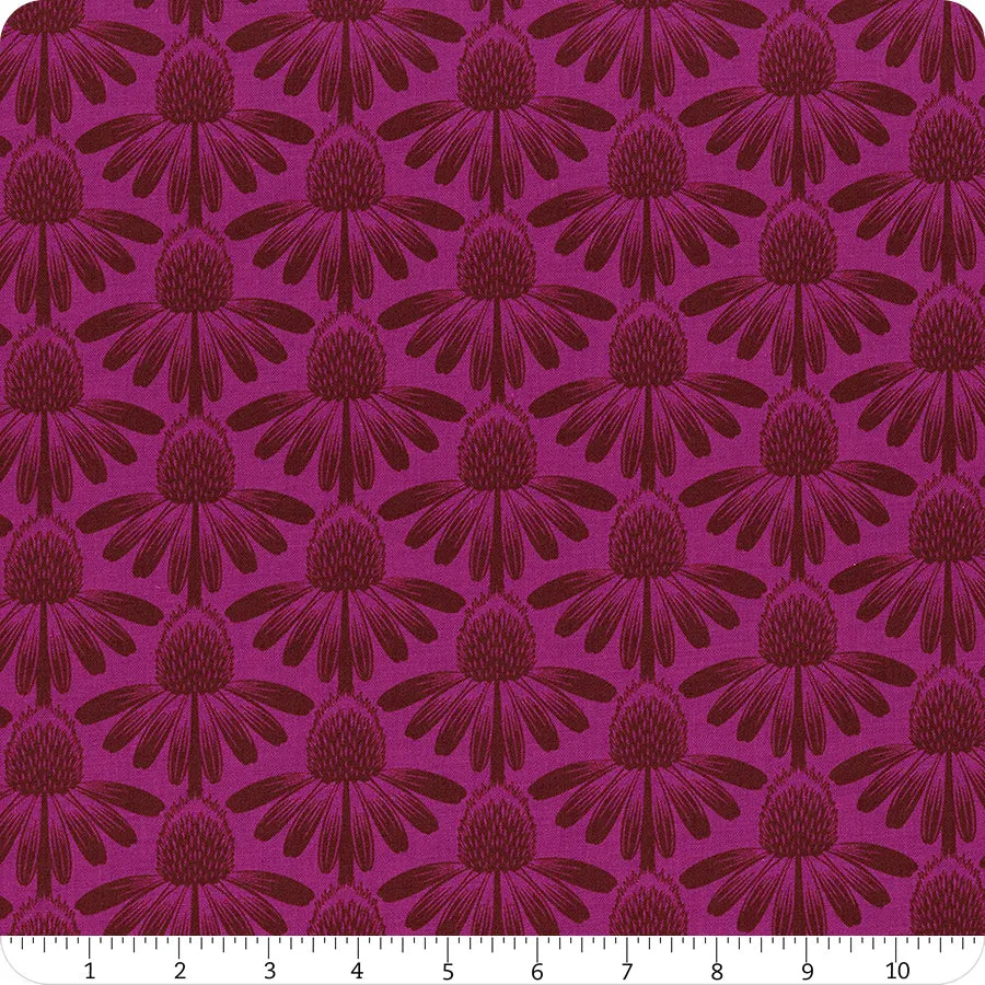 Indelible – Quilting Cotton – Coneflower – Magenta