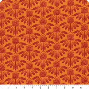 Indelible – Quilting Cotton – Coneflower – Tangerine