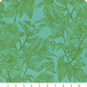 Indelible – Quilting Cotton – Peony – Jade