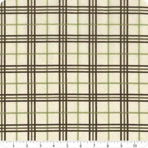 Oh My Gourd! - Quilting Cotton Fabric - Plaid - Cream