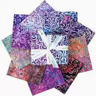 Cotton Fabric - Batiks - Twirl & Swirl - Golden Moxie