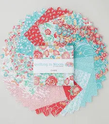 Quilting In Bloom - Quilting Cotton Fabric - Floral Spot - Red Multi