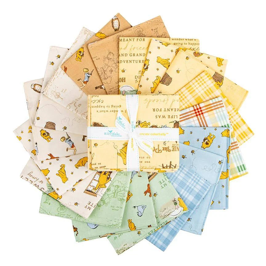 Winnie The Pooh – Quilting Cotton Fabric – Map - Brown