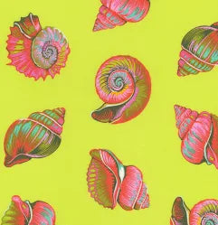Floral Reef - Quilting Cotton Fabric - Lil Shelly - Seagrass