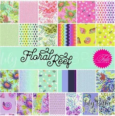 Floral Reef - Quilting Cotton Fabric - Lil Shelly - Ultraviolet
