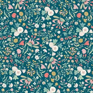 Everlasting - Liberty - Quilting Cotton Fabric - Wildflower Field - A