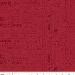 Independence - Quilting Cotton - Declaration - Cherry Tart
